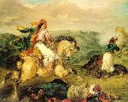 Eugene Delacroix Mounted Greek Warrior oil